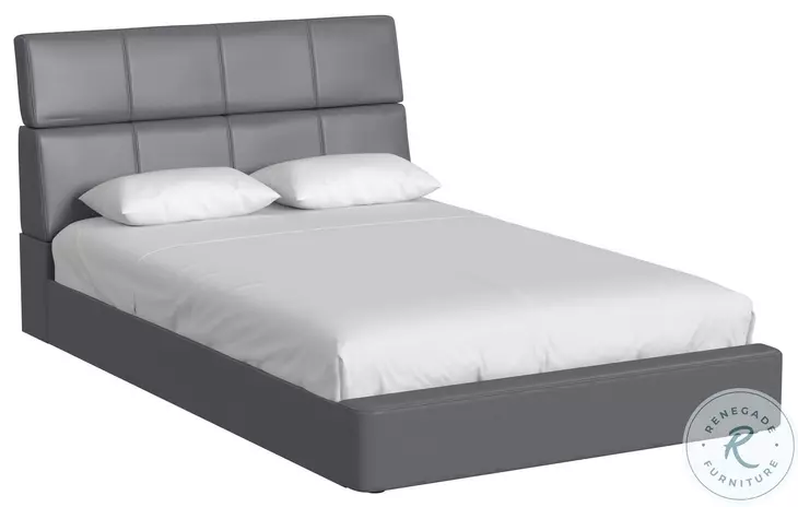 Booker Grey Full Upholstered Panel Bed