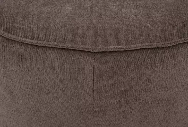 Vale Brown Performance Fabric Upholstered Round Accent Ottoman