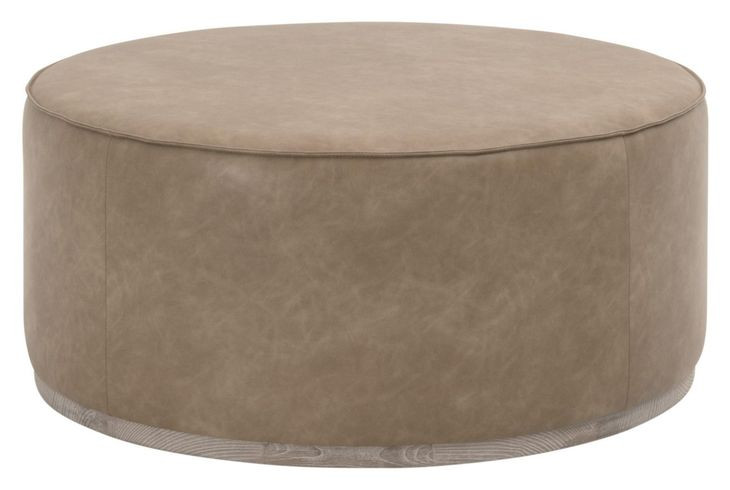 Vale Ivanhoe Toast Upholstered Round Large Ottoman