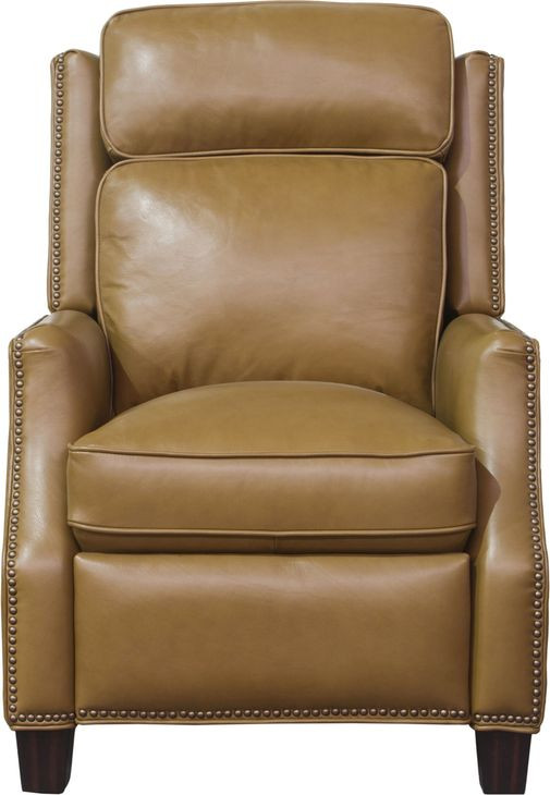 Van Buren Shoreham Ponytail Leather Push Thru The Arms Recliner with Nailhead Trim