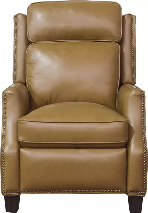 Van Buren Shoreham Ponytail Leather Push Thru The Arms Recliner with Nailhead Trim