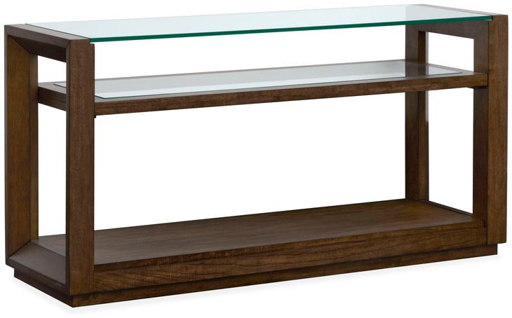 Sebastian Cinnamon Rectangular Glass Top Sofa Table