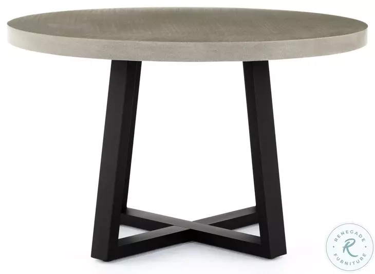 Cyrus Black Round 48" Outdoor Dining Table