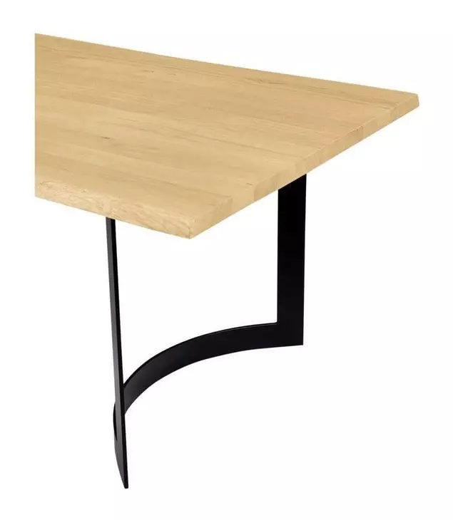 Bent Natural and Black 99" Rectangular Dining Table