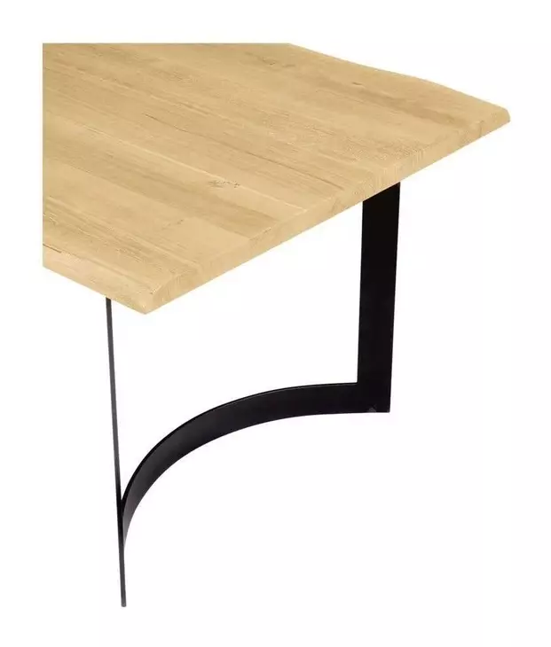 Bent Natural and Black 78" Rectangular Dining Table