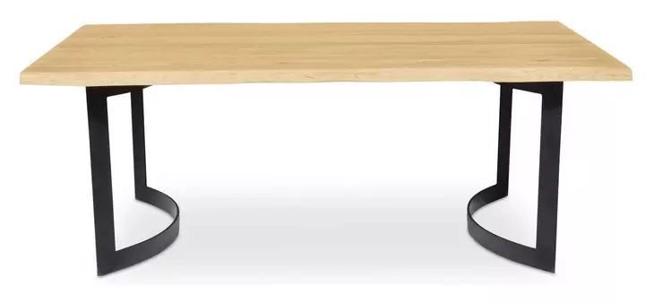 Bent Natural and Black 78" Rectangular Dining Table