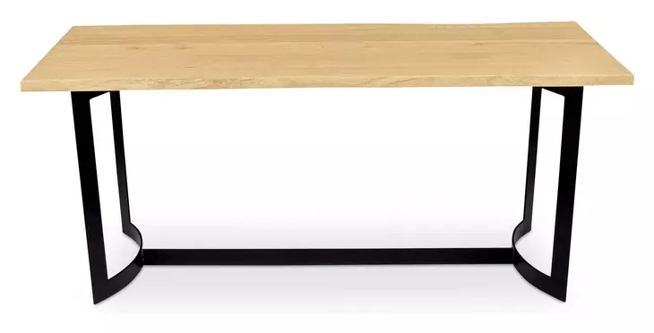 Bent Natural and Black 80" Rectangular Counter Height Table