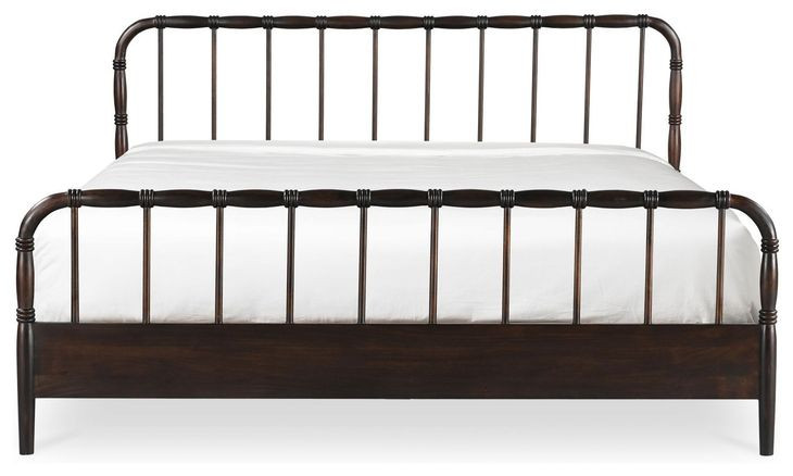 Vivian Dark Brown Queen Panel Bed