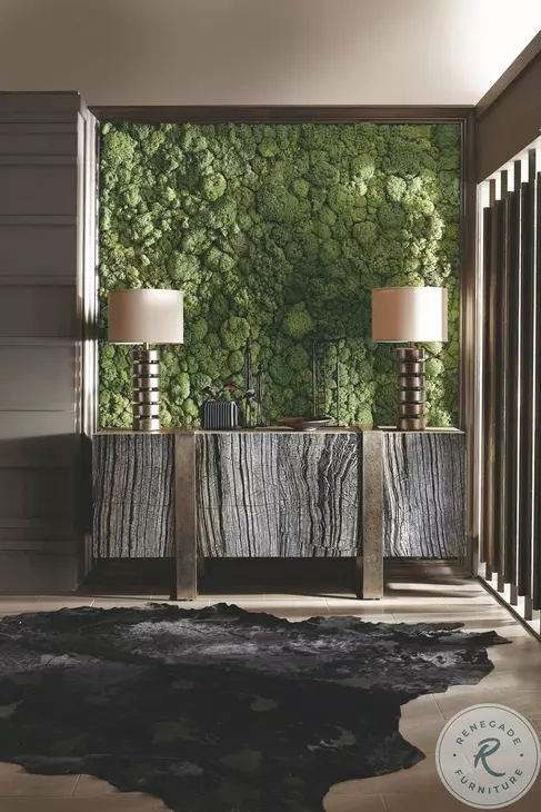 Linea Black Forest and Textured Graphite Entertainment Console