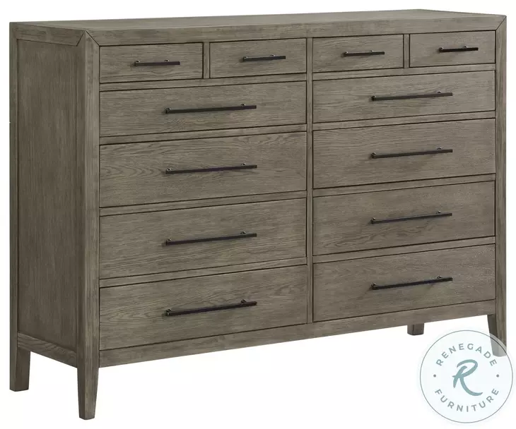 Armes Grey 12 Drawer Dresser