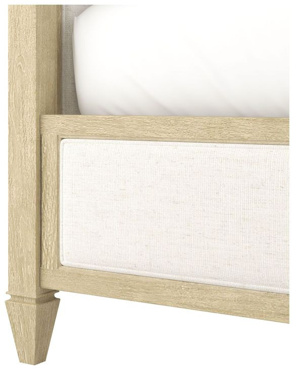 Eave Sundrenched Oak and Ivory Queen Upholstered Panel Bed