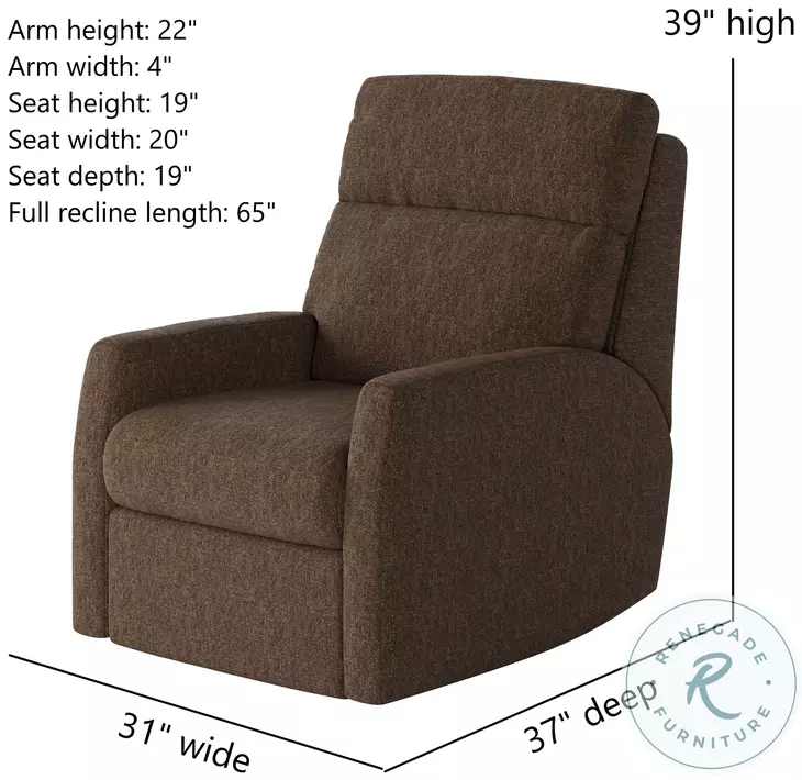 Mimi Athens Truffle Power Headrest Rocker Recliner