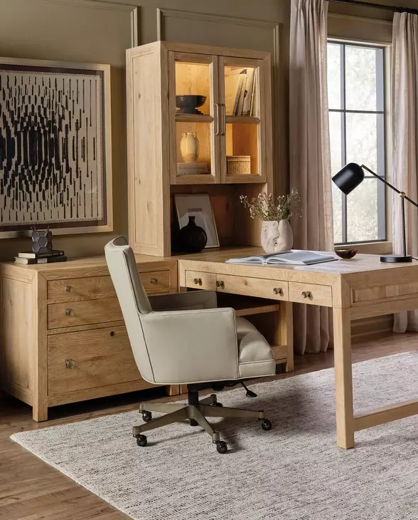 Camellia Beige Swivel Tilt Executive Chair