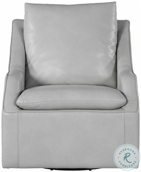 Asterwyn Steamboat Ice Leather Swivel Accent Chair