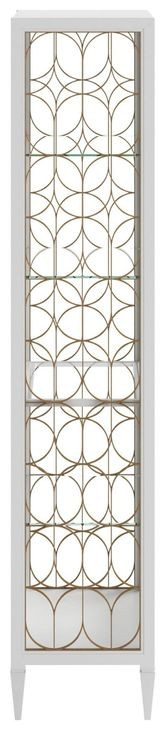 Eave Uplifting White Etagere with 4 Shelves