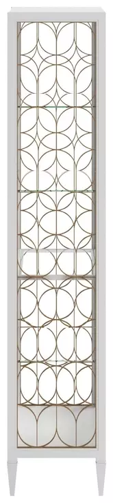 Eave Uplifting White Etagere with 4 Shelves
