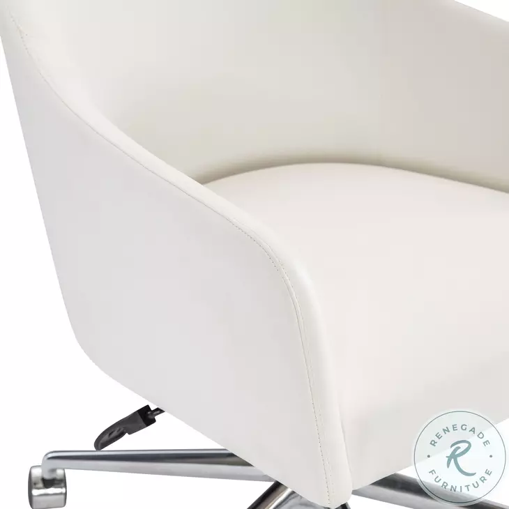 Halsey Beige And Silver Office Chair