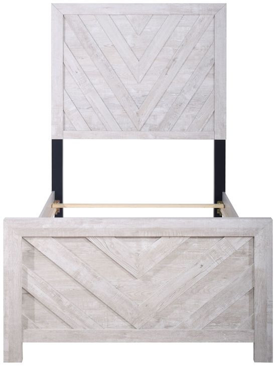 Biscayne Gray Twin Panel Bed