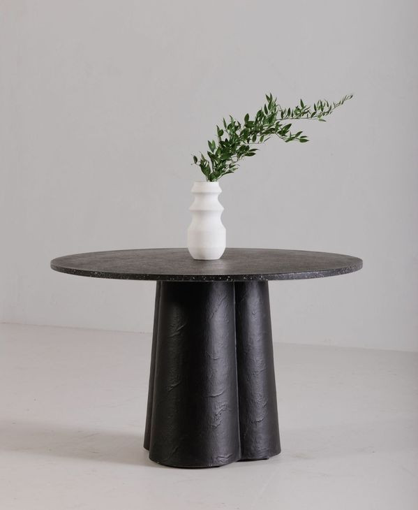 Mono Black 47" Round Dining Table