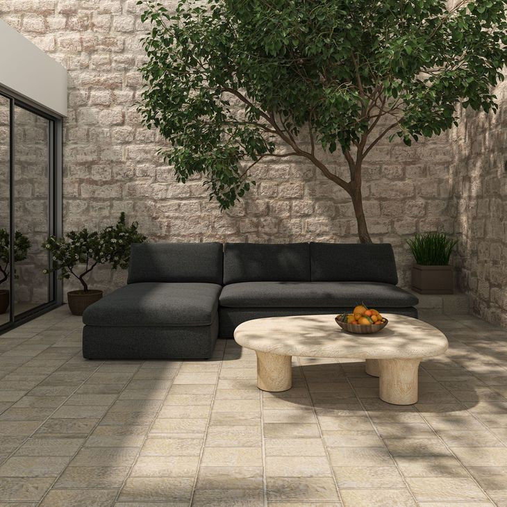 Warby Beige Outdoor Rectangular Coffee Table