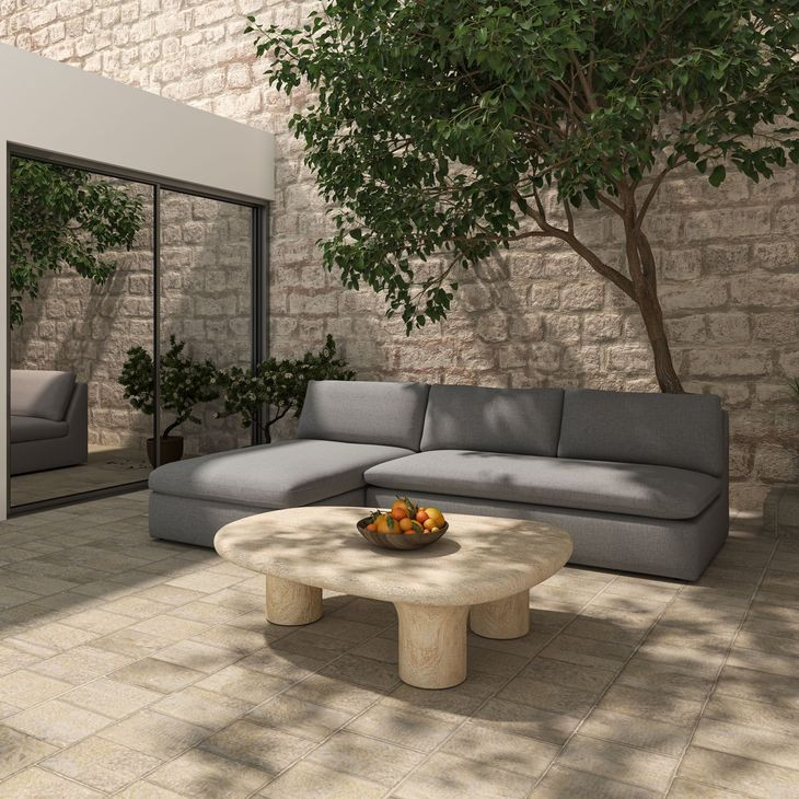 Warby Beige Outdoor Rectangular Coffee Table