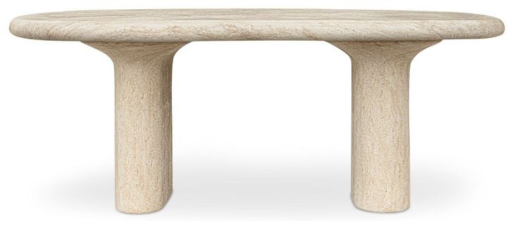 Warby Beige Outdoor 78" Oval Dining Table