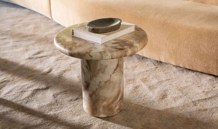 Frida Brown Outdoor Round Side Table