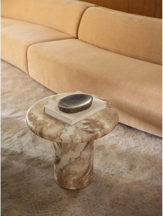 Frida Brown Outdoor Round Side Table