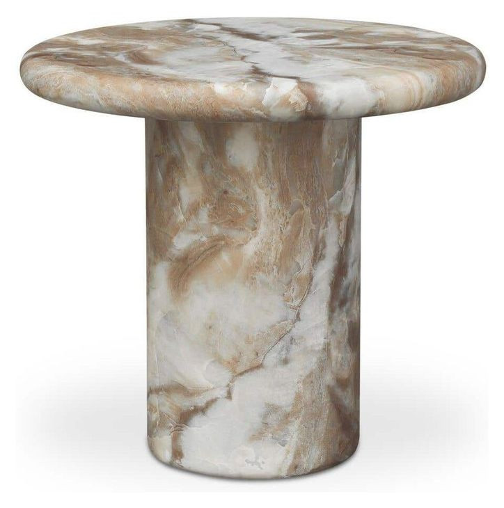 Frida Brown Outdoor Round Side Table