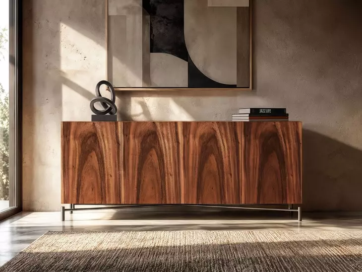 Brasea Lume and Tungsten 76" TV Stand