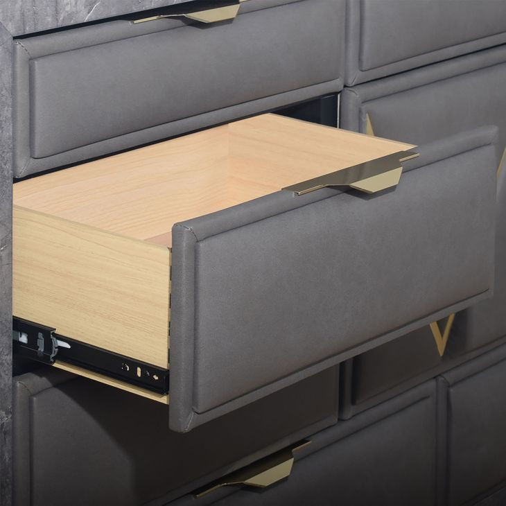 Symmetry Charcoal 10 Drawer Dresser