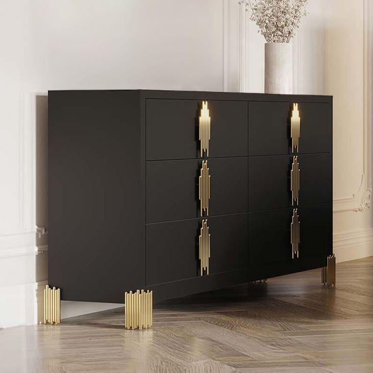 Empire Black 6 Drawer Dresser