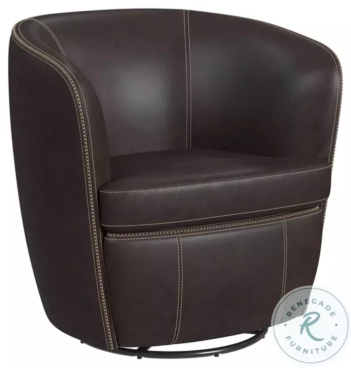 Zenith Brown Swivel Accent Chair