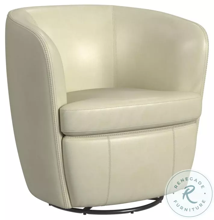 Zenith Cream Swivel Accent Chair