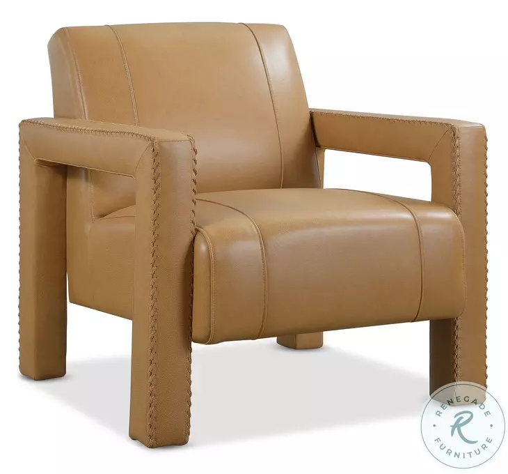 Cresthaven Pleasant Brittle Leather Accent Chair