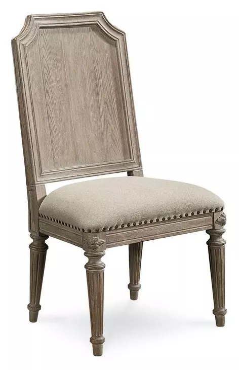 Arch Salvage Mills Brown Upholstered Dining Side Chair Set of 2