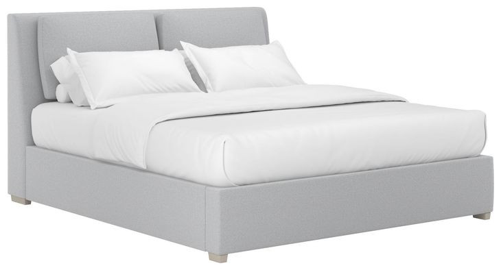 Grant Aluminum Performance Fabric King Upholstered Pillow Back Shelter Bed