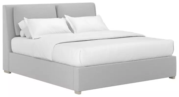 Grant Aluminum Performance Fabric King Upholstered Pillow Back Shelter Bed