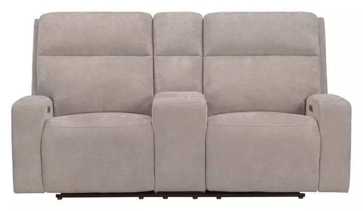 Traxton Jasper Taupe 79" Zero Gravity Triple Power Reclining Loveseat with Tilt Console and USB Charging