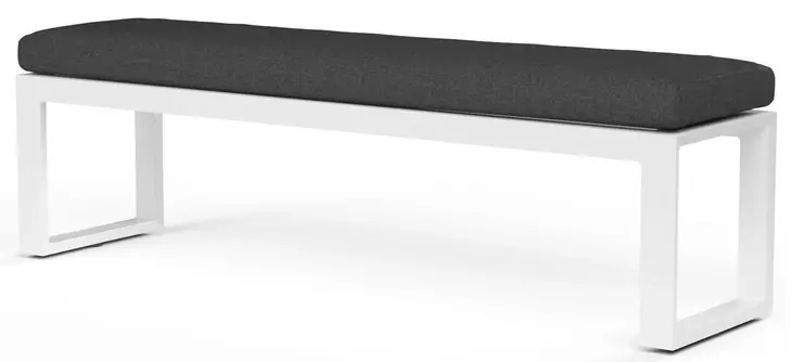 Newport Spectrum Carbon Upholstered Outdoor Dining Bench