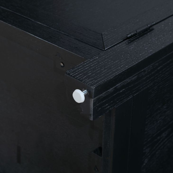 Magnolia Black 4 Door Curio Cabinet