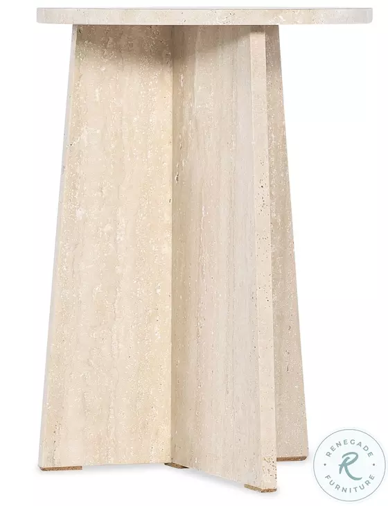 Melange Travertine Marble Cirque Spot Table
