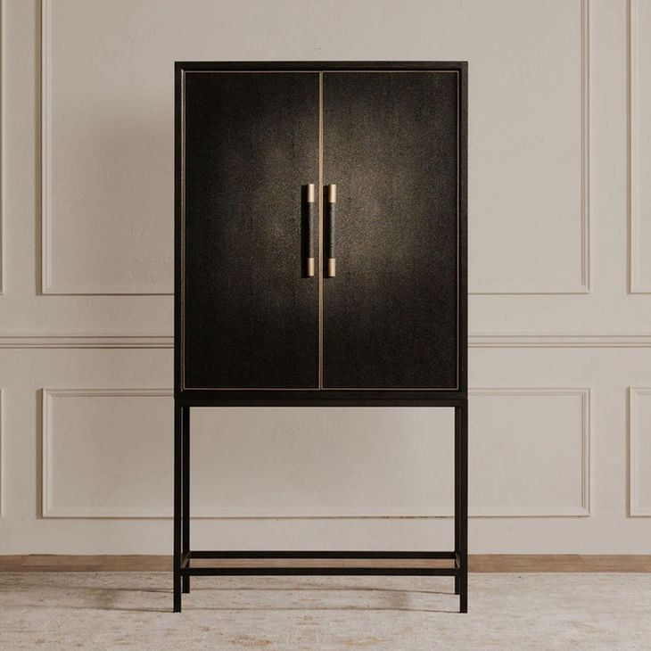 Mako Black 2 Door Bar Cabinet