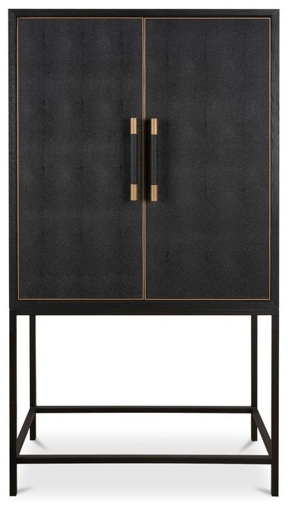 Mako Black 2 Door Bar Cabinet