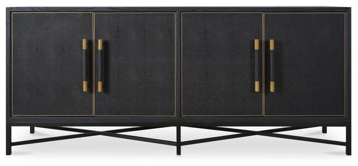 Mako Black 4 Door Sideboard