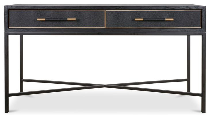 Mako Black Rectangular Console Table