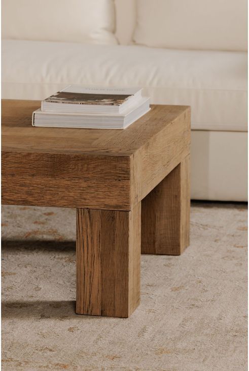 Evander Aged Oak Rectangular Coffee Table