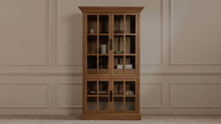 Raymond Natural 4 Glass Door Tall Cabinet