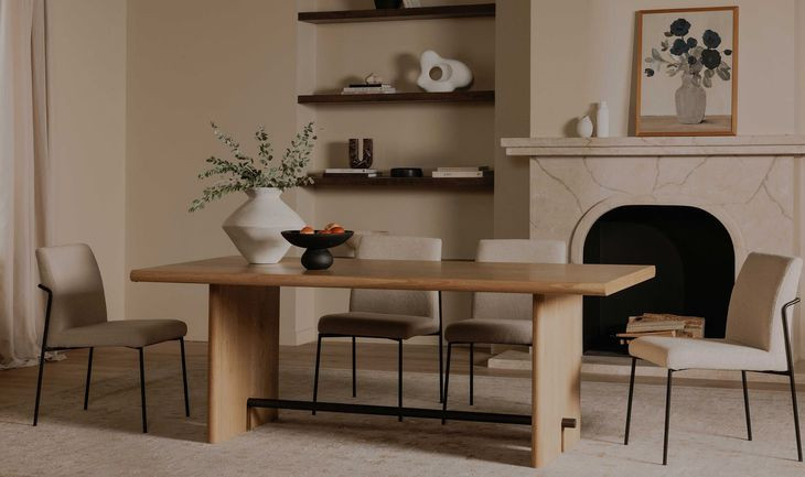 Madison Natural 82" Rectangular Dining Table