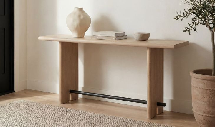 Madison Natural Rectangular Console Table